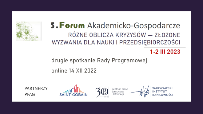 5.Forum Akademicko Gospodarcze – 2022.12.14 drugie posiedzenie Rady Programowej